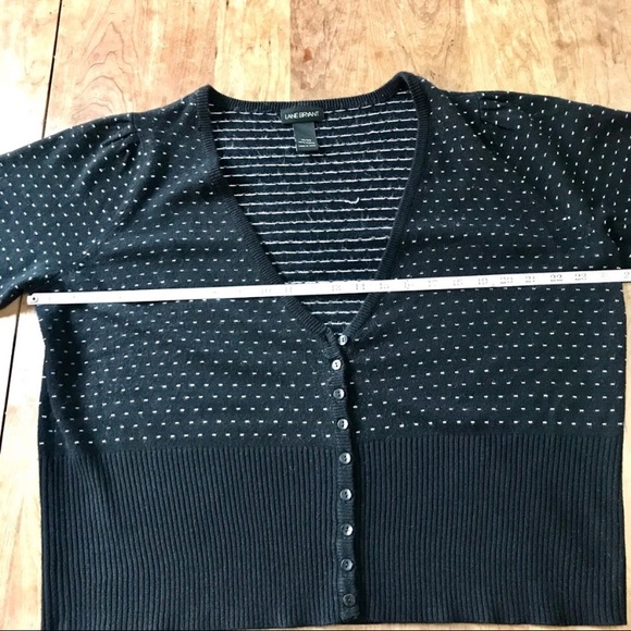 Lane Bryant polka dot black & white cardigan with buttons size 18 / 20 = 2X - Picture 7 of 11